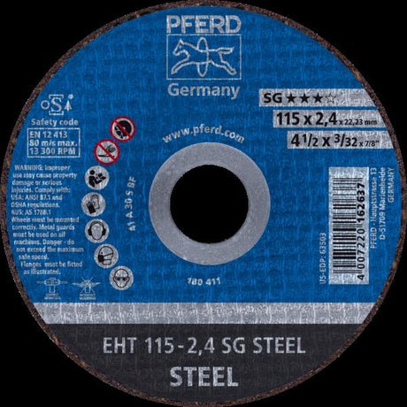 PFERD Dischi da taglio EHT 115-2,4 SG STEEL