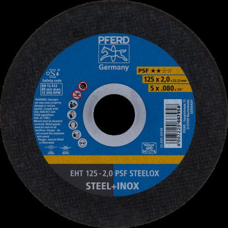 PFERD Dischi da taglio EHT 125-2,0 PSF STEELOX