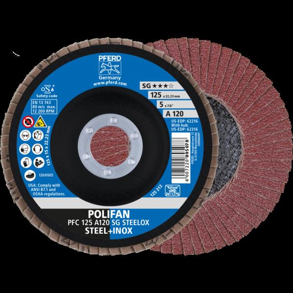 PFERD Dischi lamellari POLIFAN PFC 125 A 120 SG STEELOX