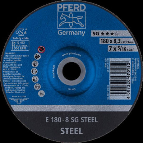 PFERD Dischi da sbavo E 180-8 SG STEEL