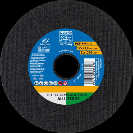 PFERD Dischi da taglio EHT 125-1,0 PSF ALU+STONE/10