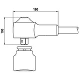 Beta Moltiplicatore di coppia destrorso/sinistrorso in valigetta di materiale plastico rapporto 6,5:1