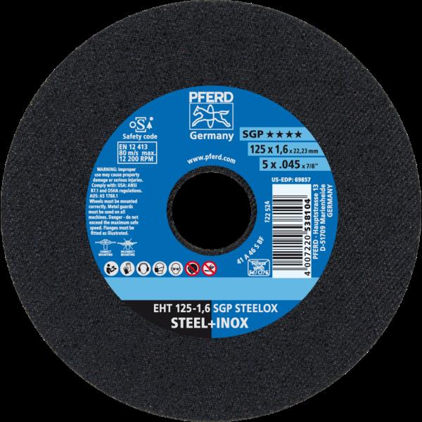 PFERD Dischi da taglio EHT 125-1,6 SGP STEELOX