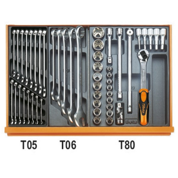 Beta Assortimento di 99 utensili per autoriparazione in termoformato rigido in ABS