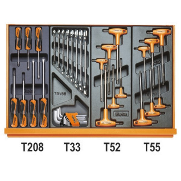 Beta Assortimento di 99 utensili per autoriparazione in termoformato rigido in ABS