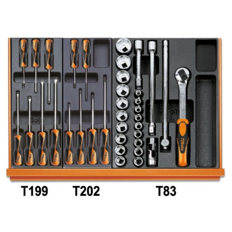 Beta Assortimento di 102 utensili per autoriparazione in termoformato rigido in ABS