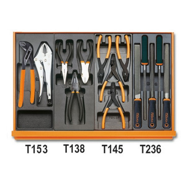 Beta Assortimento di 98 utensili per manutenzioni industriali in termoformato rigido in ABS