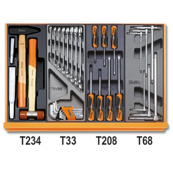 Beta Assortimento di 98 utensili per manutenzioni industriali in termoformato rigido in ABS