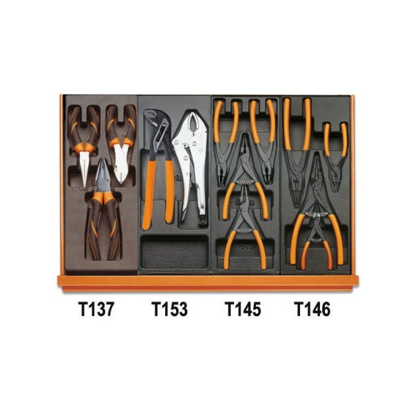 Beta Assortimento di 142 utensili per manutenzioni industriali in termoformato rigido in ABS