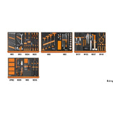 Beta Assortimento di 144 utensili per impiego universale in vassoio morbido in EVA