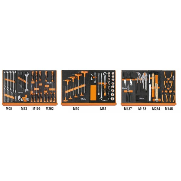 Beta Assortimento di 91 utensili in vassoio morbido in EVA