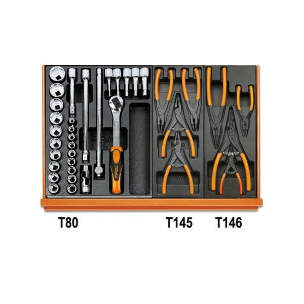 Beta Assortimento di 214 utensili per autoriparazione in termoformato rigido in ABS