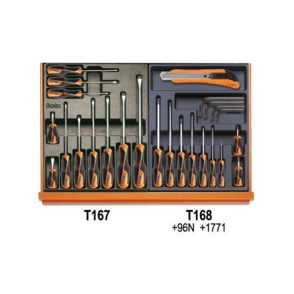 Beta Assortimento di 214 utensili per autoriparazione in termoformato rigido in ABS