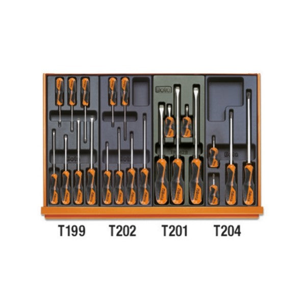 Beta Assortimento di 232 utensili per manutenzioni industriali in termoformato rigido in ABS