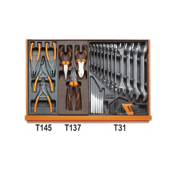 Beta Assortimento di 232 utensili per manutenzioni industriali in termoformato rigido in ABS