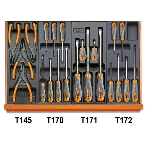 Beta Assortimento di 161 utensili per impiego universale in termoformato rigido in ABS