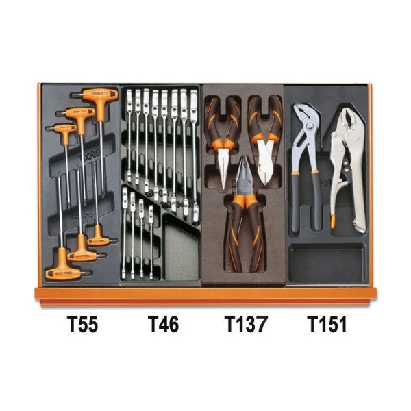 Beta Assortimento di 202 utensili per manutenzioni industriali in termoformato rigido in ABS