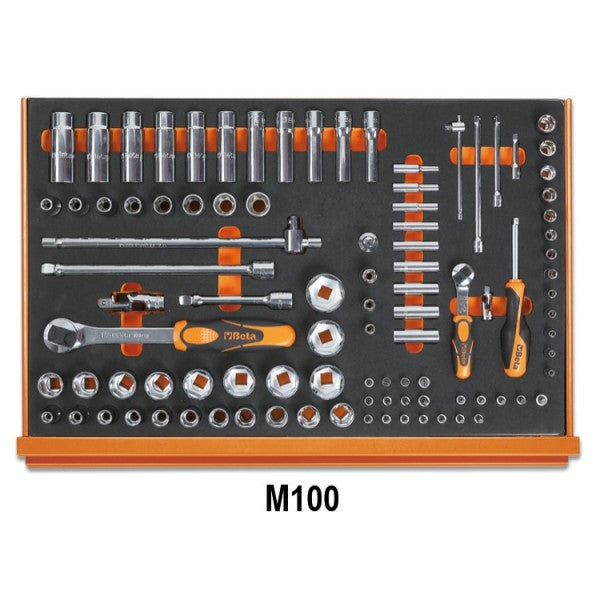 Beta Assortimento di 215 utensili per impiego universale in vassoio morbido in EVA