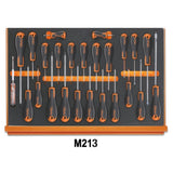 Beta Assortimento di 215 utensili per impiego universale in vassoio morbido in EVA