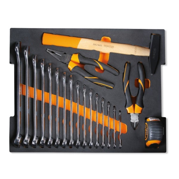 Beta Assortimento di 44 utensili per valigetta portautensili COMBO C99V1, in vassoio morbido in EVA