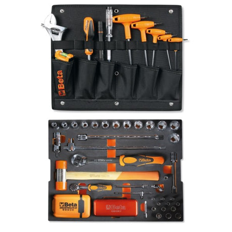 Beta Assortimento di 116 utensili per valigetta portautensili COMBO C99V3/2C, in vassoio morbido in EVA
