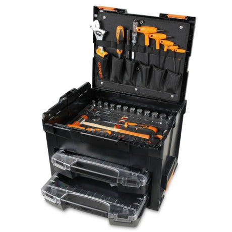Beta Assortimento di 116 utensili per valigetta portautensili COMBO C99V3/2C, in vassoio morbido in EVA