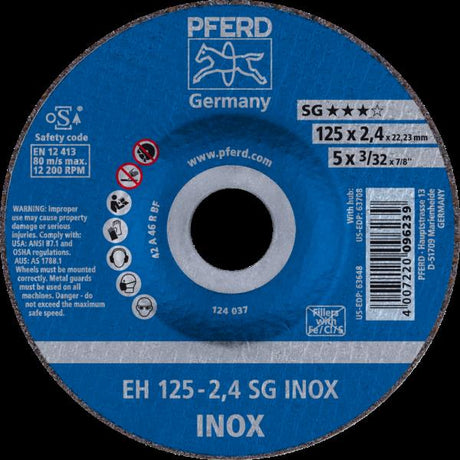 PFERD Dischi da taglio EH 125-2,4 SG INOX
