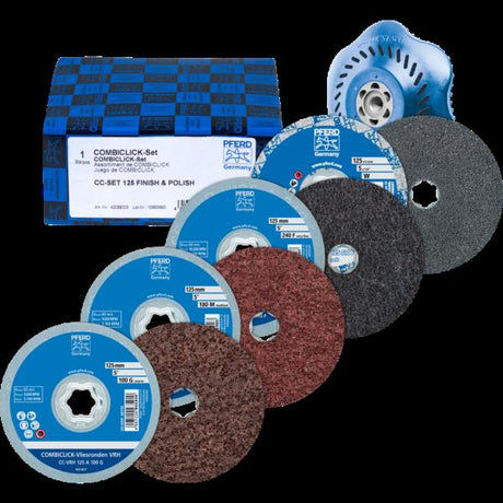 PFERD COMBICLICK Dischi fibrati CC-SET 125 FINISH und POLISH