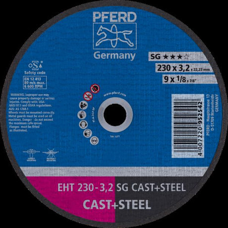 PFERD Dischi da taglio EHT 230-3,2 SG CAST+STEEL