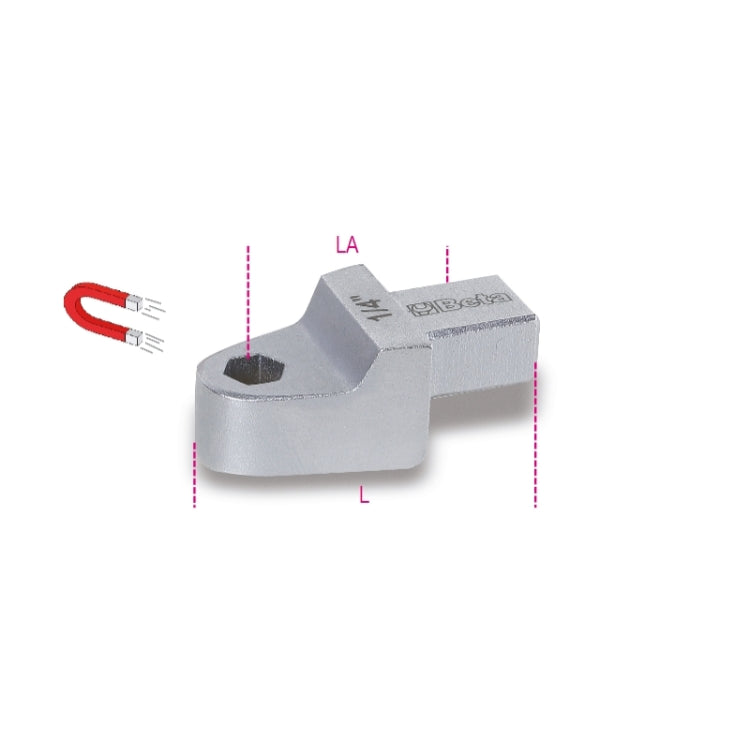 Beta Accessori portainserti per barre dinamometriche con attacco rettangolare, con magnete