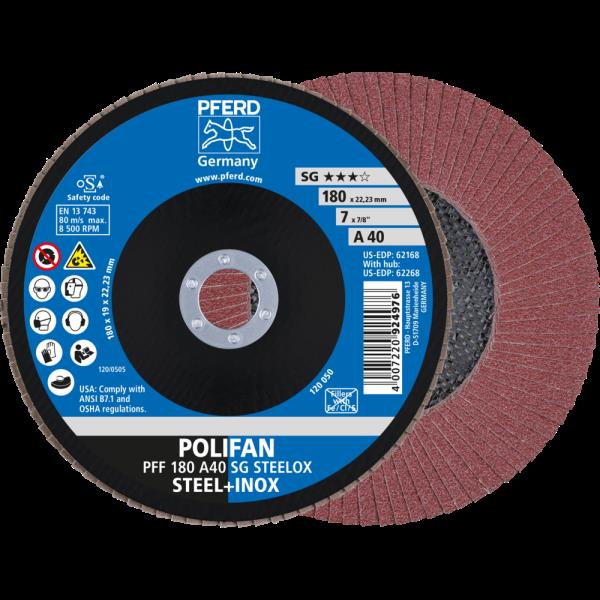 PFERD Dischi lamellari POLIFAN PFF 180 A 40 SG STEELOX