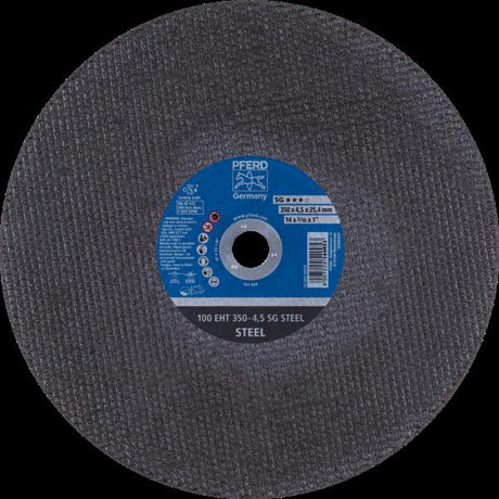 PFERD Dischi da taglio 100 EHT 350-4,5 SG STEEL/25,4