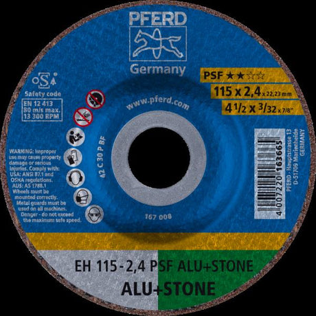PFERD Dischi da taglio EH 115-2,4 PSF ALU+STONE