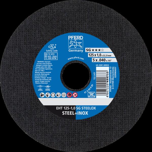 PFERD Dischi da taglio EHT 125-1,0 SG STEELOX