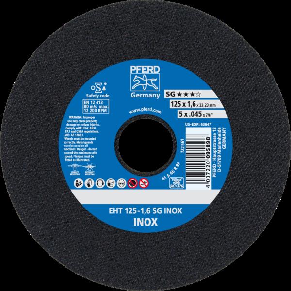 PFERD Dischi da taglio EHT 125-1,6 SG INOX