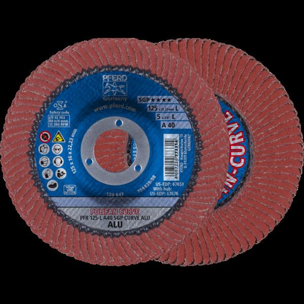 PFERD Dischi lamellari POLIFAN PFR 125-L A 40 SGP CURVE ALU