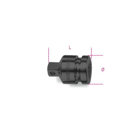 Beta Raccordo con attacco quadro femmina 1/2" e maschio 3/8" fosfatato