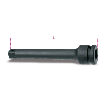 Beta Prolunga con attacchi quadri maschio e femmina 1/2" fosfatato