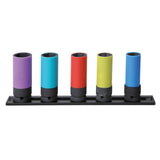 Beta Serie 5 chiavi a bussola Macchina per dadi ruote con inserti polimerici colorati con attacco da 1/2", su guida magnetica
