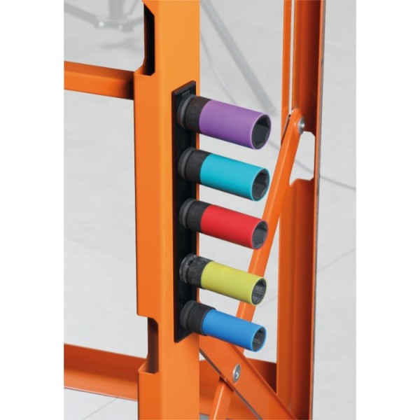 Beta Serie 5 chiavi a bussola Macchina per dadi ruote con inserti polimerici colorati con attacco da 1/2", su guida magnetica