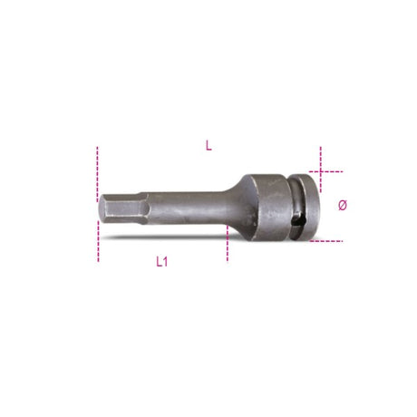 Beta Chiavi a bussola maschio esagonale con quadro femmina 1/2" fosfatate