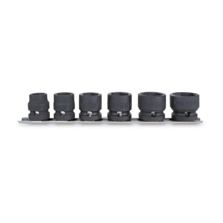 Beta Serie di 6 chiavi a bussola Macchina compatte con attacco quadro femmina 1/2", con guida appendibile : 13 - 15 - 17 -19 - 22 - 24 mm