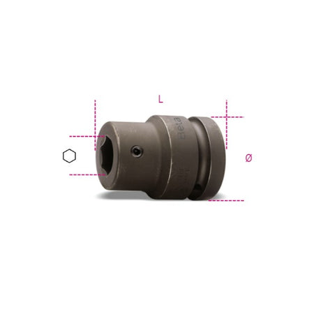 Beta Bussola portainserti con attacco quadro femmina 3/4" fosfatata
