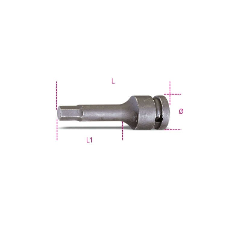 Beta Chiavi a bussola maschio esagonale con quadro femmina 3/4" fosfatate
