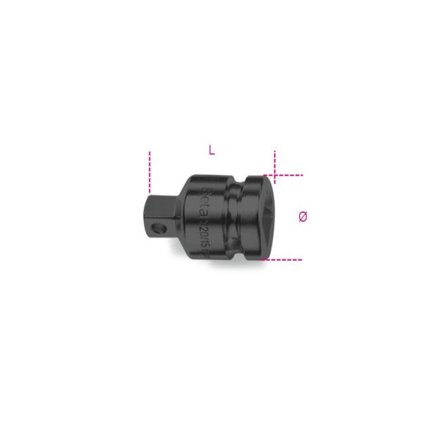 Beta Raccordo con attacco quadro femmina 3/4" e maschio 1/2" fosfatato