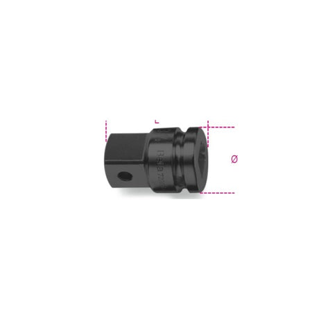 Beta Raccordo con attacco quadro femmina 3/4" e maschio 1" fosfatato