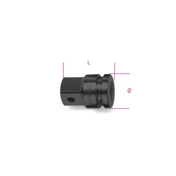Beta Raccordo con attacco quadro femmina 1" e maschio 1.1/2" fosfatato