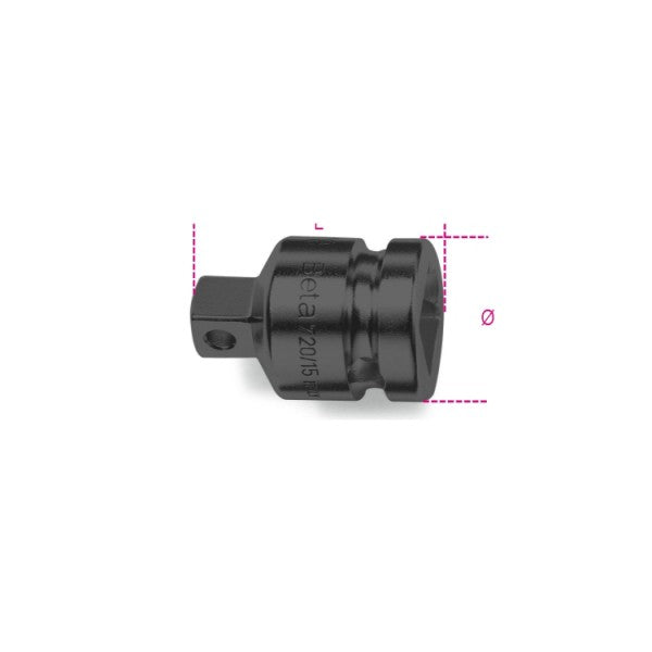 Beta Raccordo con attacco quadro femmina 2.1/2" e maschio 1.1/2" fosfatato