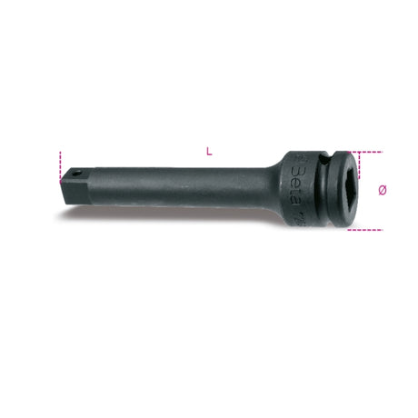 Beta Prolunga con attacchi quadri maschio e femmina 1.1/2" fosfatata