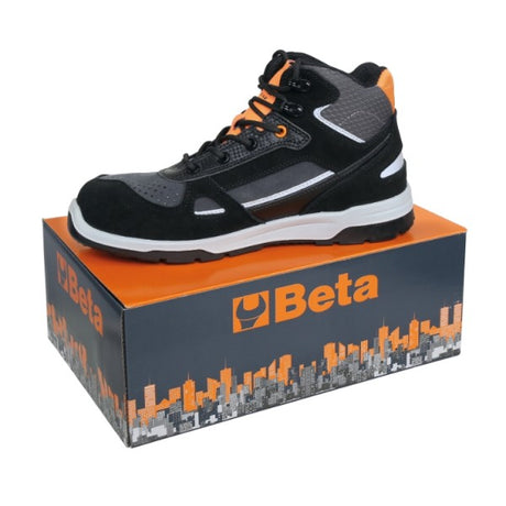 Beta Scarpe alte in pelle scamosciata e microfibra idrorepellenti con inserti in carbon